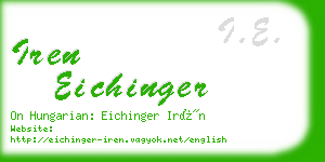 iren eichinger business card